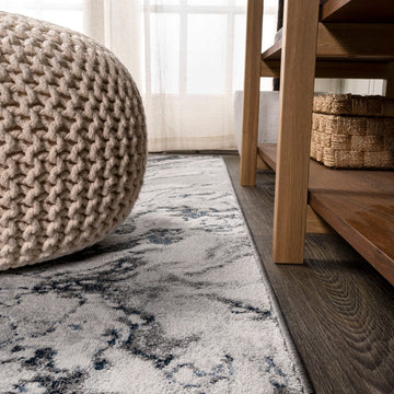 Swirl Marbled Abstract Area Rug